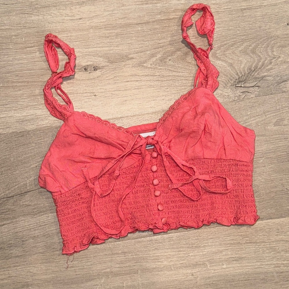 Urban Outfitters sleeveless crop top coral small